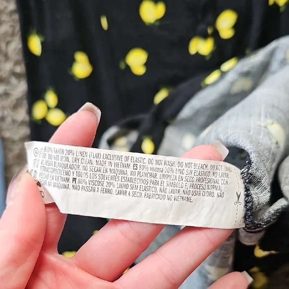 NWOT Black Dress with Lemon details - Picture 6 of 7